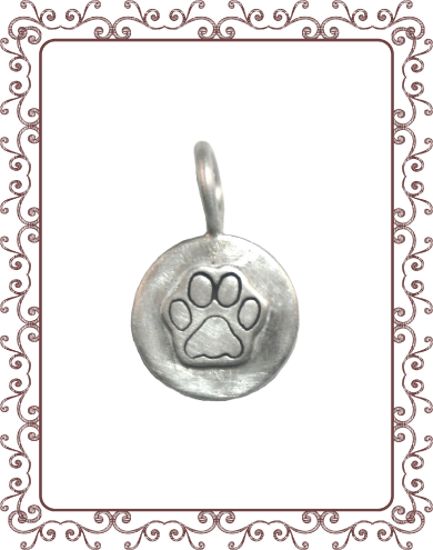 DS 7-A Raised Dog Paw Charm