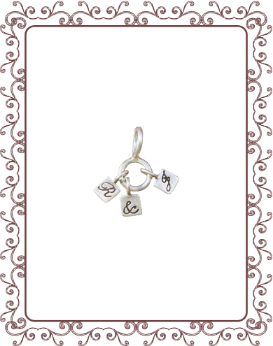 cluster charm 1-A: silver square cluster charm