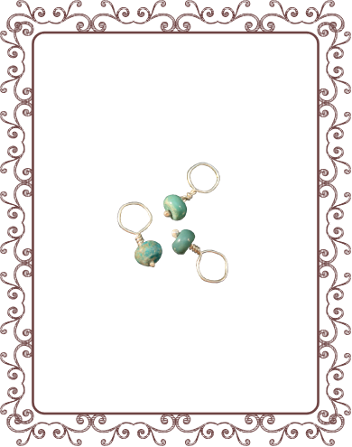 droplet 6-A: chinese turquoise gemstone droplet