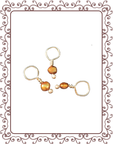 droplet 13-A: freshwater golden pearl gemstone droplet