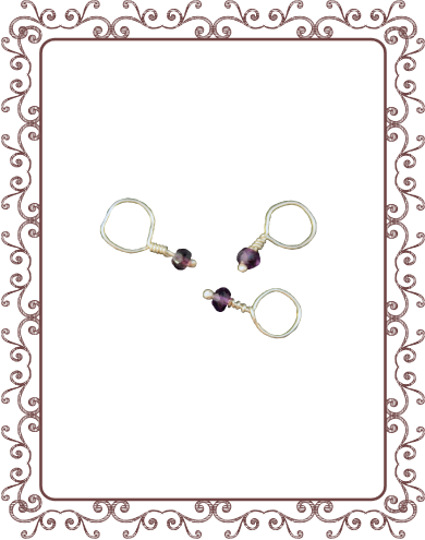 droplet 21-A: dark amethyst gemstone droplet