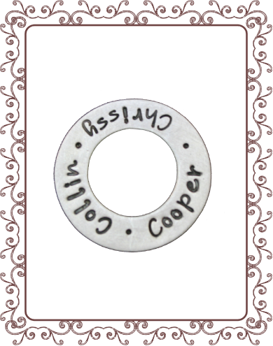 large charm charm 1-B: large silver washer