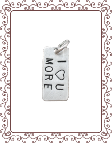 medium charm 1-C: medium silver tag