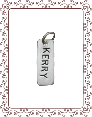 small charm 4-A: small silver tag